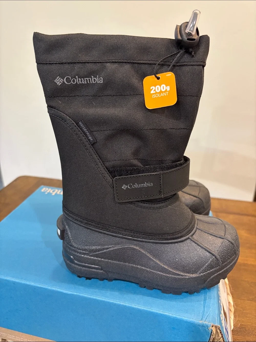 Columbia Black/Graphite Children's Powderbug Plus II Boots
